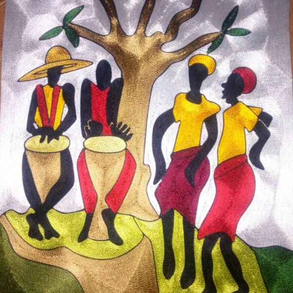 African Entertainment hand painted portrait